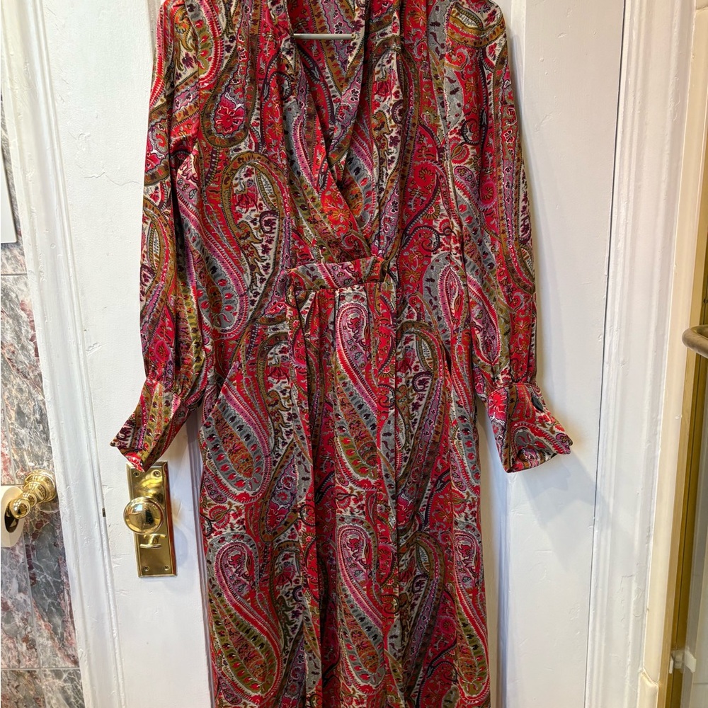 Zara Red and Yellow Patterned Top